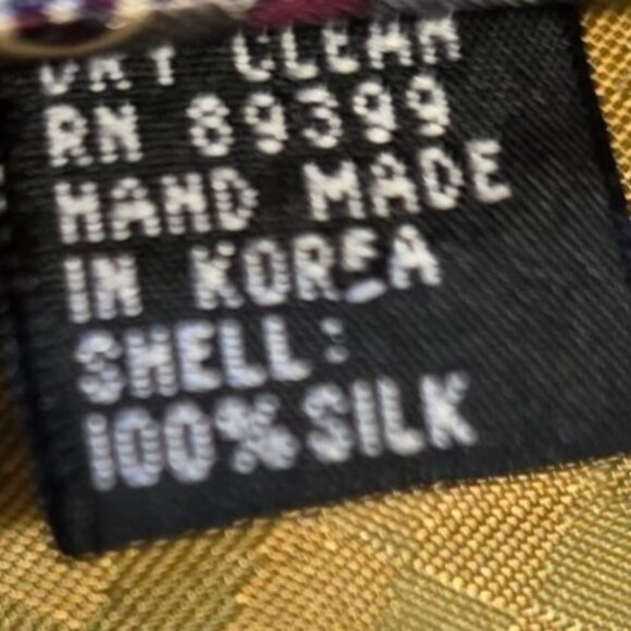 Vintage Necktie Roberto Villini Handmade Silk Red Plaid Check Pattern 100% Silk - Picture 3 of 9